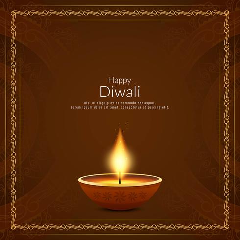 Astratto felice Diwali bellissimo sfondo religioso vettore
