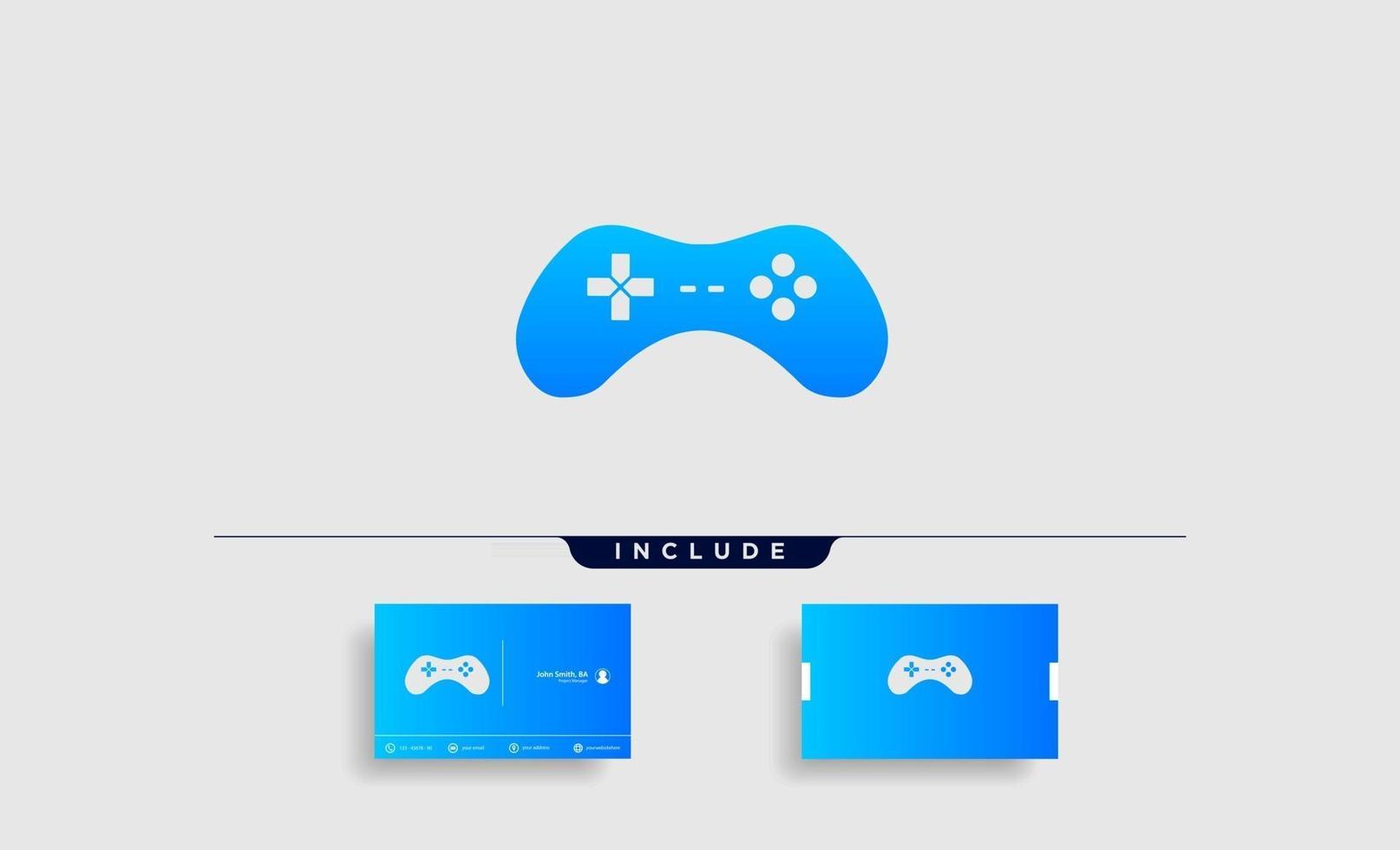 Gamepad tech logo design template illustrazione vettoriale icona elemento vettore
