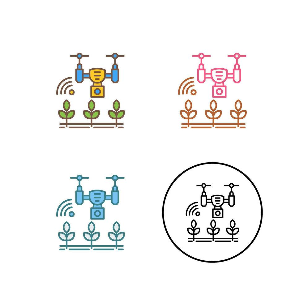 inteligente azienda agricola vettore icona