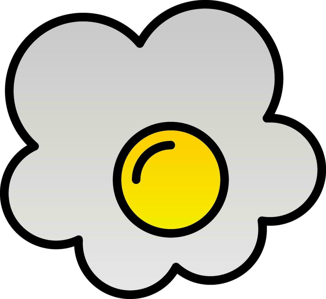 fritte uovo vettore icona design