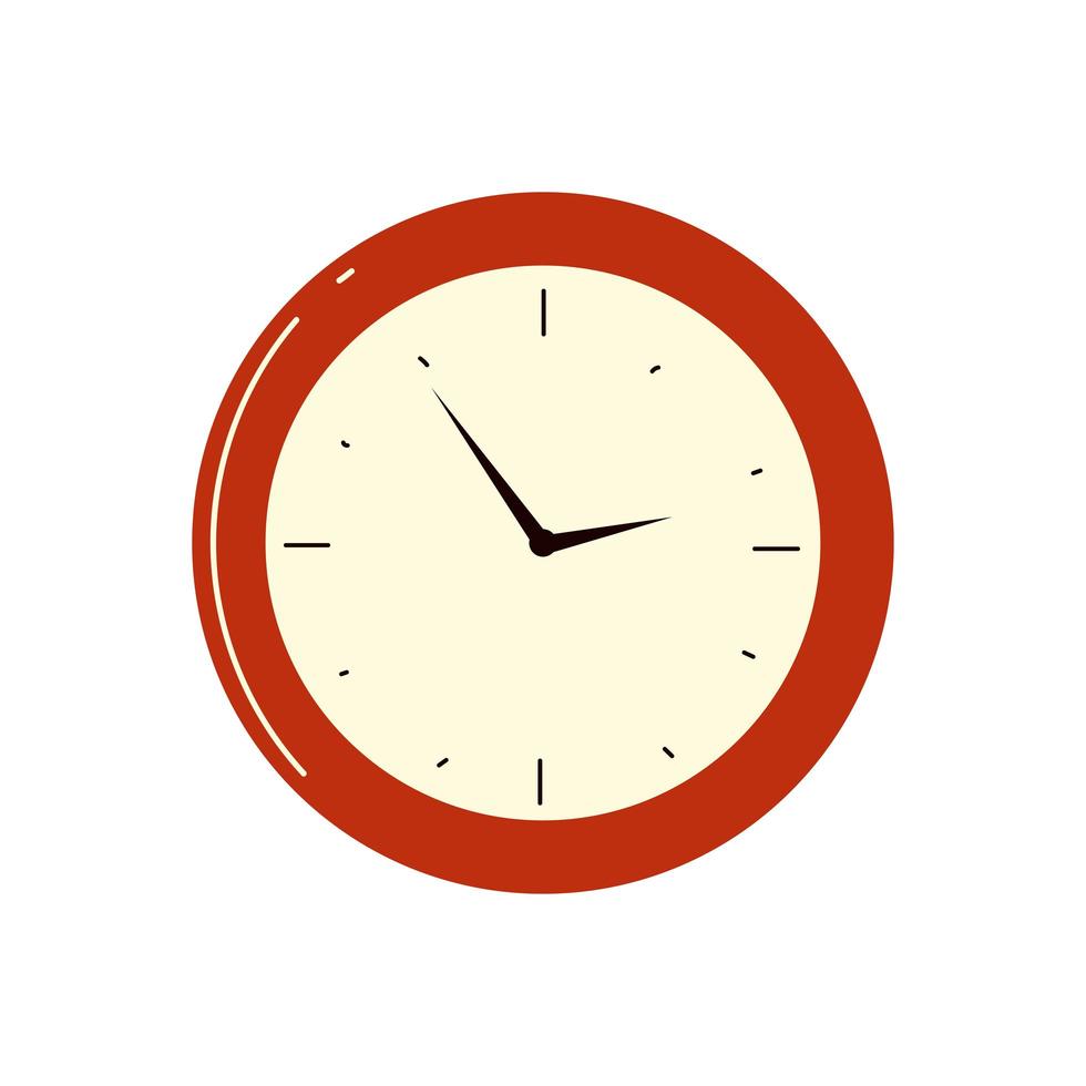 Round clock time icon design isolato vettore