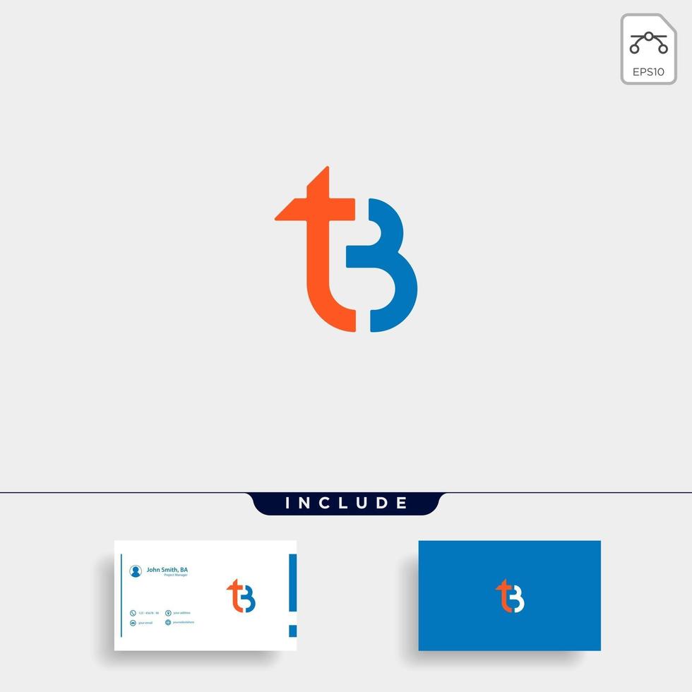 lettera tb bt tb logo design semplice vettore