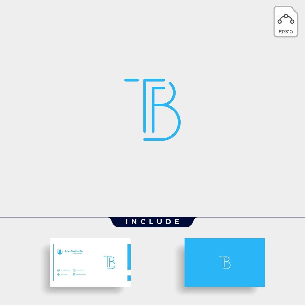 lettera tb bt tb logo design semplice vettore