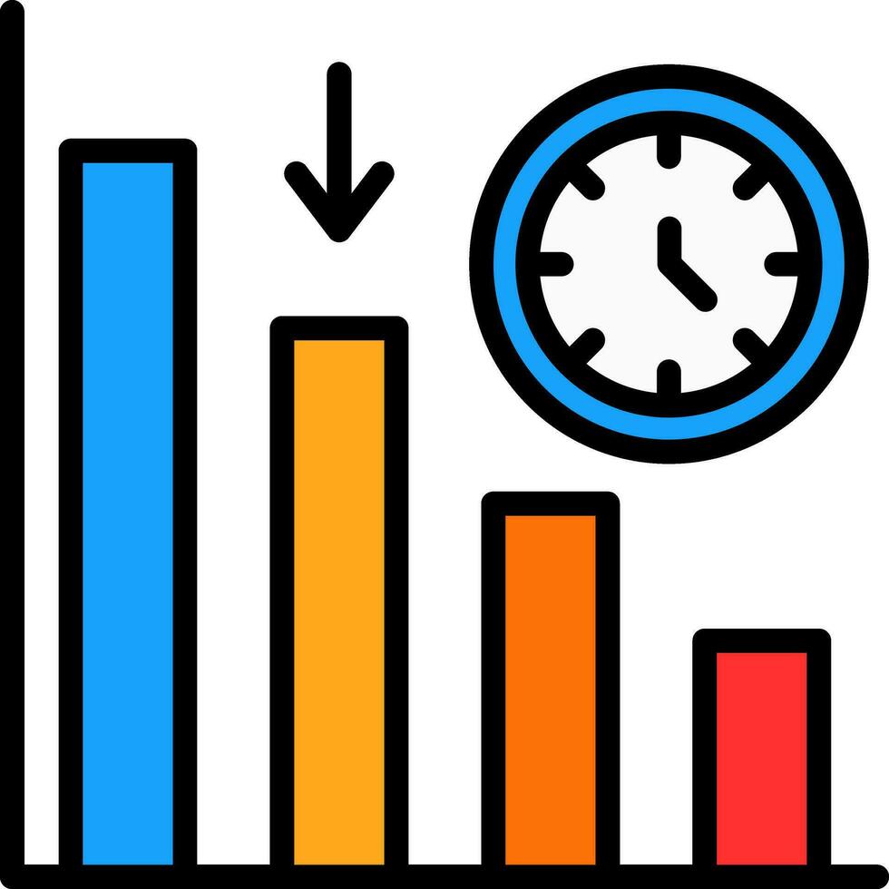 tempo per mercato vettore icona design