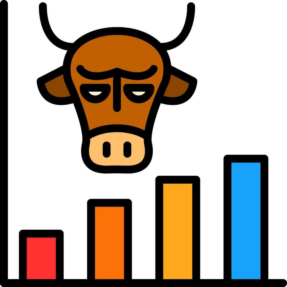 Toro mercato vettore icona design