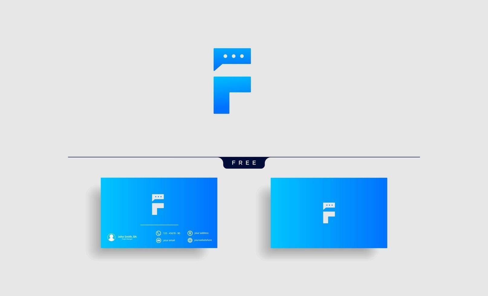 lettera f chat logo modello disegno vettoriale