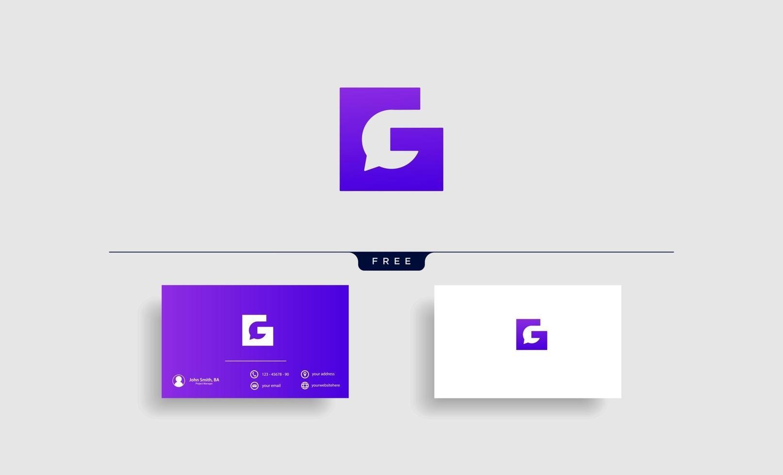lettera g chat logo modello disegno vettoriale