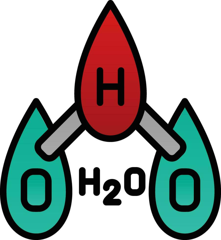 h2o vettore icona design