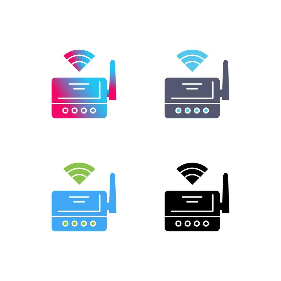 Wi-Fi router vettore icona