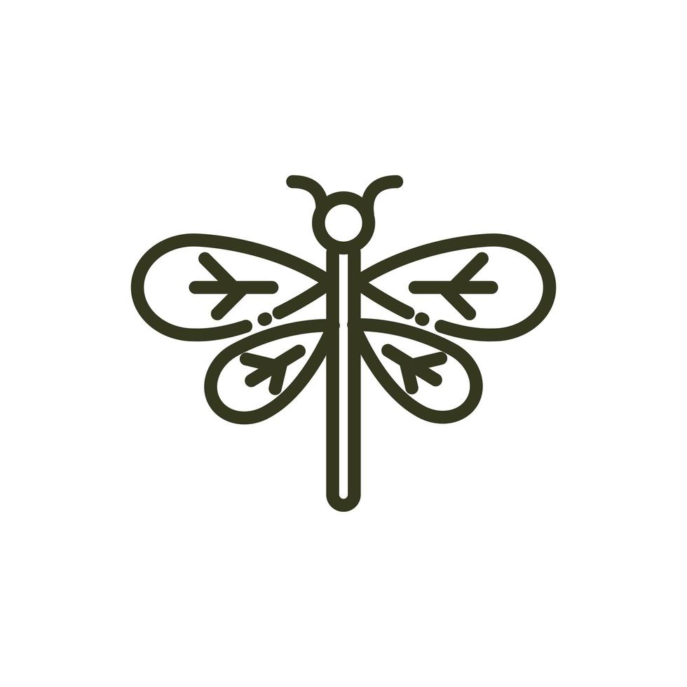libellula insetto fauna selvatica natura linea design vettore