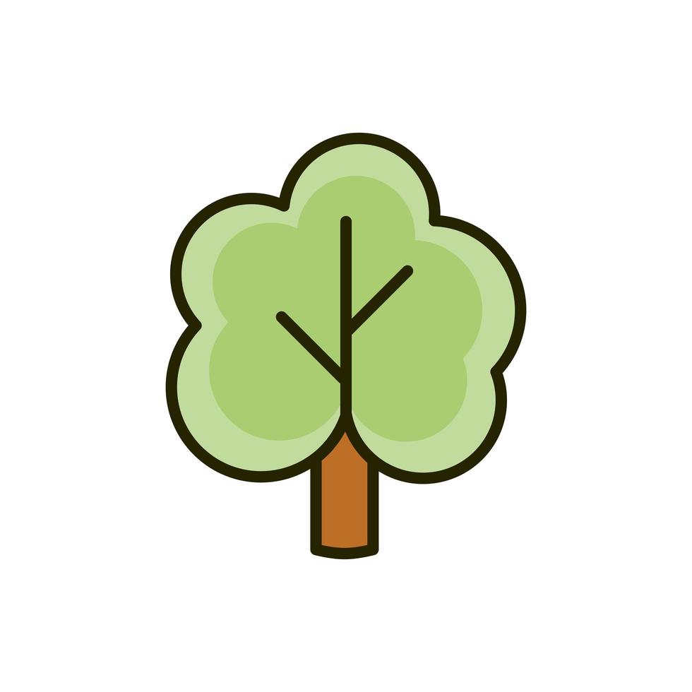 verde albero fogliame foresta natura disegno vettore