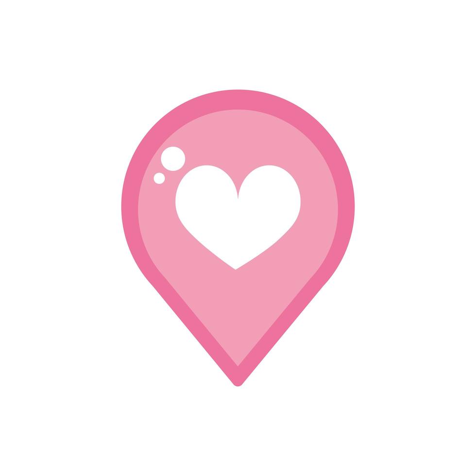 felice giorno di san valentino puntatore destinazione amore cuore rosa design vettore