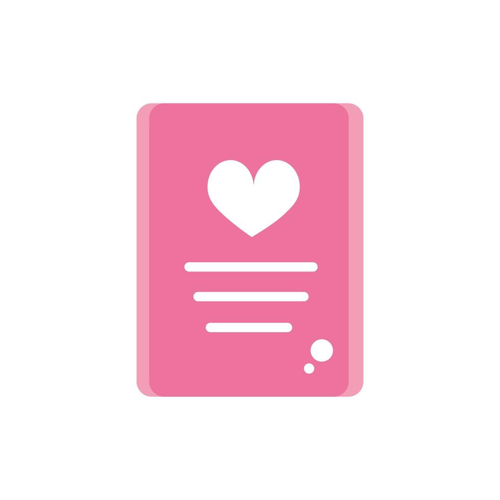 felice giorno di san valentino biglietto di auguri cuore bel design rosa vettore