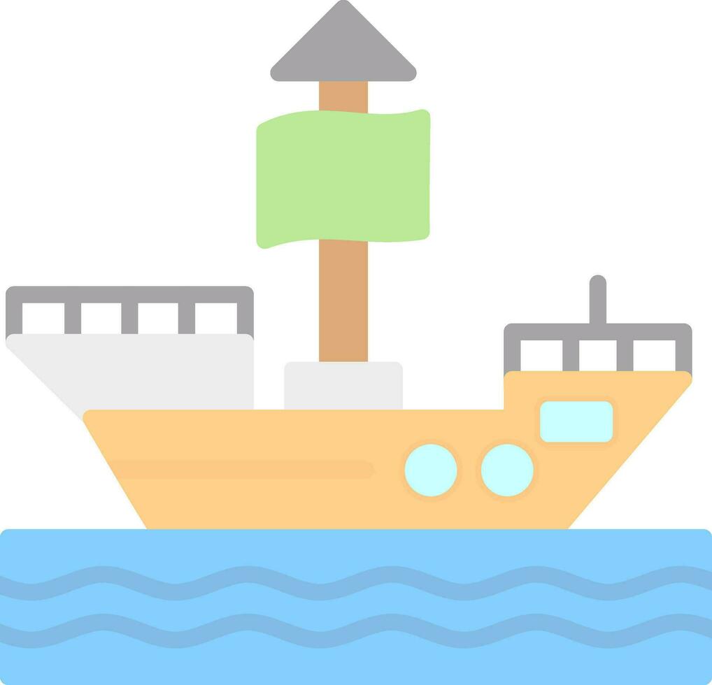 pirata nave vettore icona design