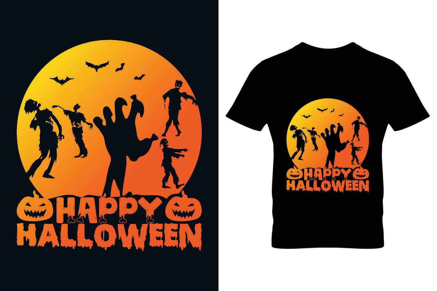 contento Halloween. Halloween maglietta design modello. vettore
