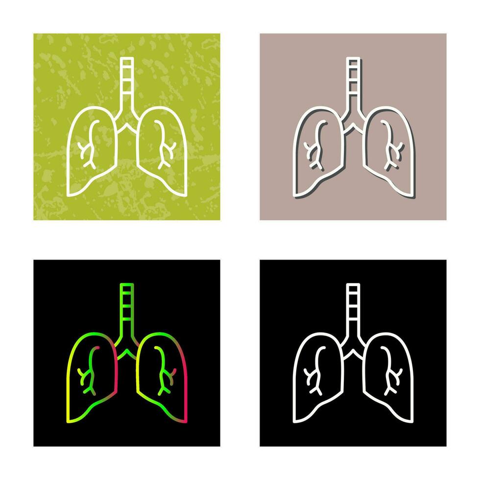 polmone vettore icona
