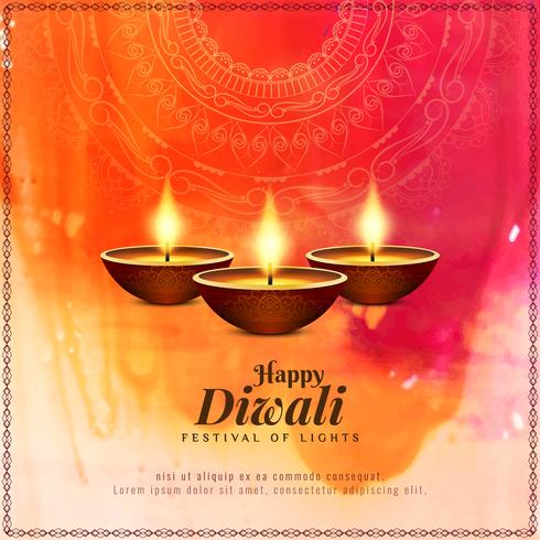 Astratto felice Diwali bellissimo sfondo religioso vettore