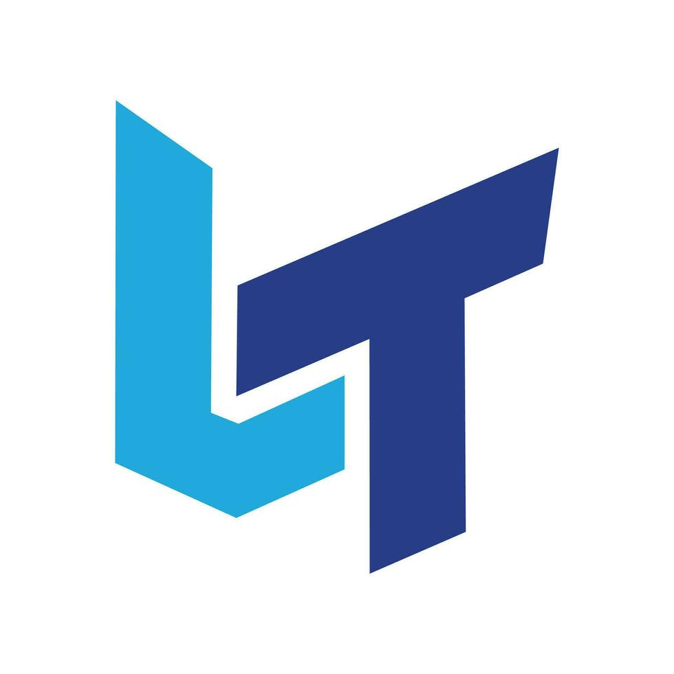 lettera lt logo vettore