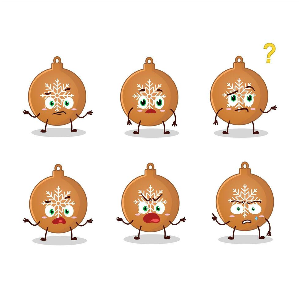 cartone animato personaggio di Natale palla biscotti con che cosa espressione vettore
