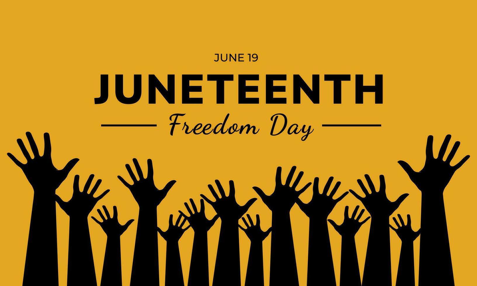 contento juneteenth giugno 19 la libertà giorno sfondo vettore illustrazione