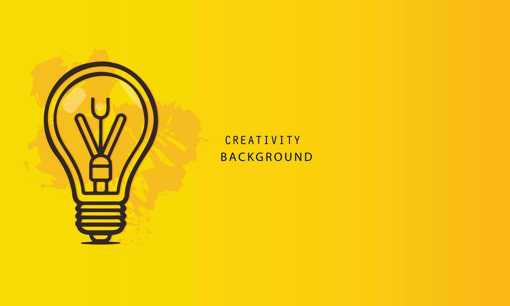 idea creativo sfondo, leggero lampadina arancia sfondo, gestione e kaizen concetto con spazzola vettore