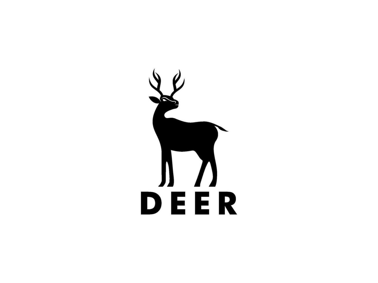 cervo creativo design logo vettore modello