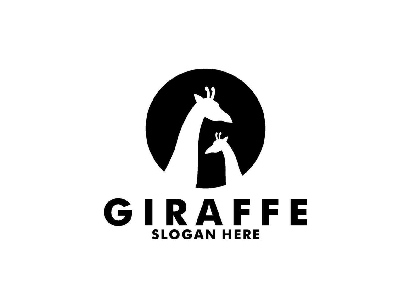 giraffa logo vettore, giraffa silhouette logo design modello vettore