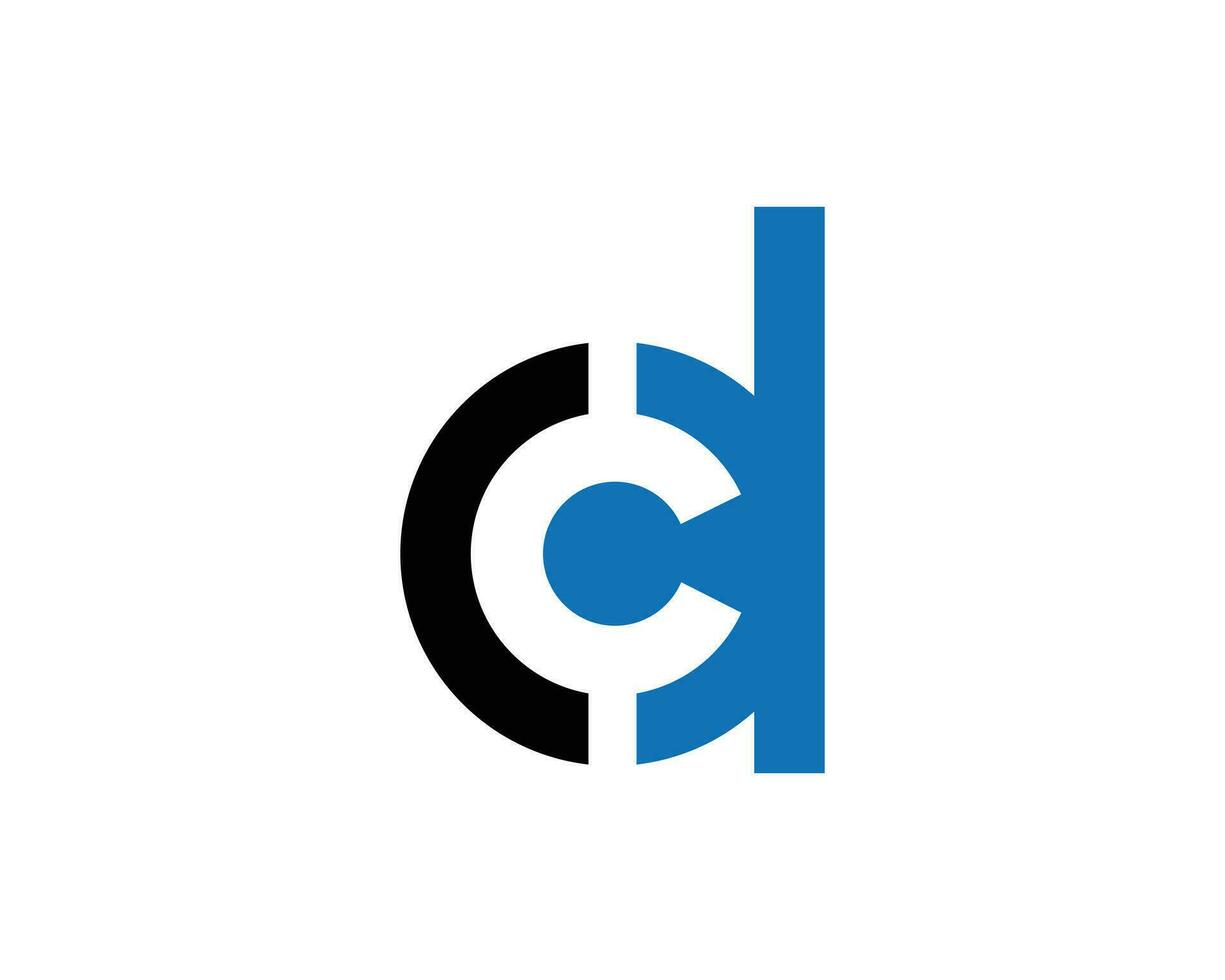 astratto CD o dc lettera vettore modello. lettera CD e dc logo icona design.