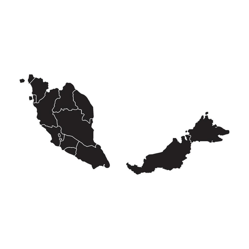Malaysia carta geografica icona vettore