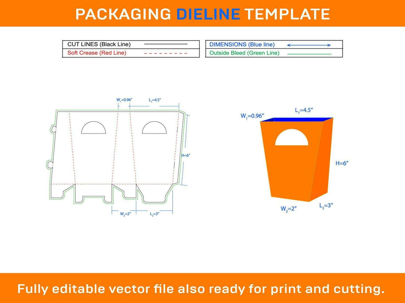 grande regalo scatola, Conservazione scatola Dieline modello svg, ai, eps, PDF, DXF, jpg, png file vettore