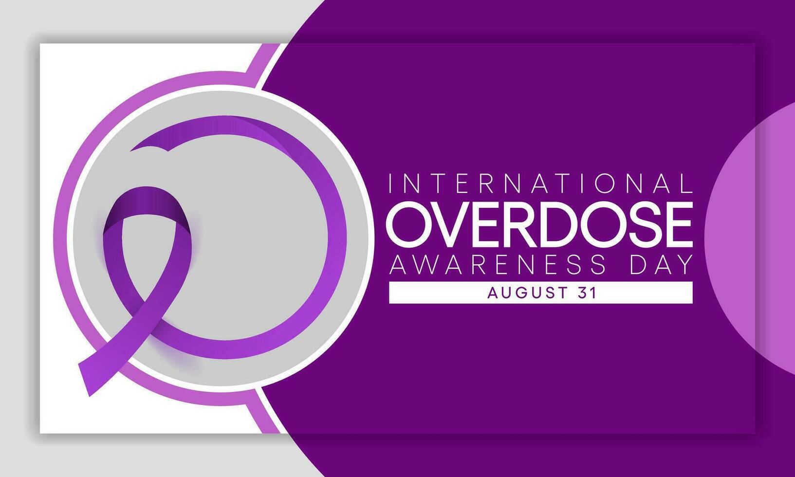 overdose consapevolezza giorno è osservato ogni anno su agosto 31, Questo evento è un' potente modo per aderire insieme per ricorda quelli chi perso loro vite per overdose. vettore illustrazione