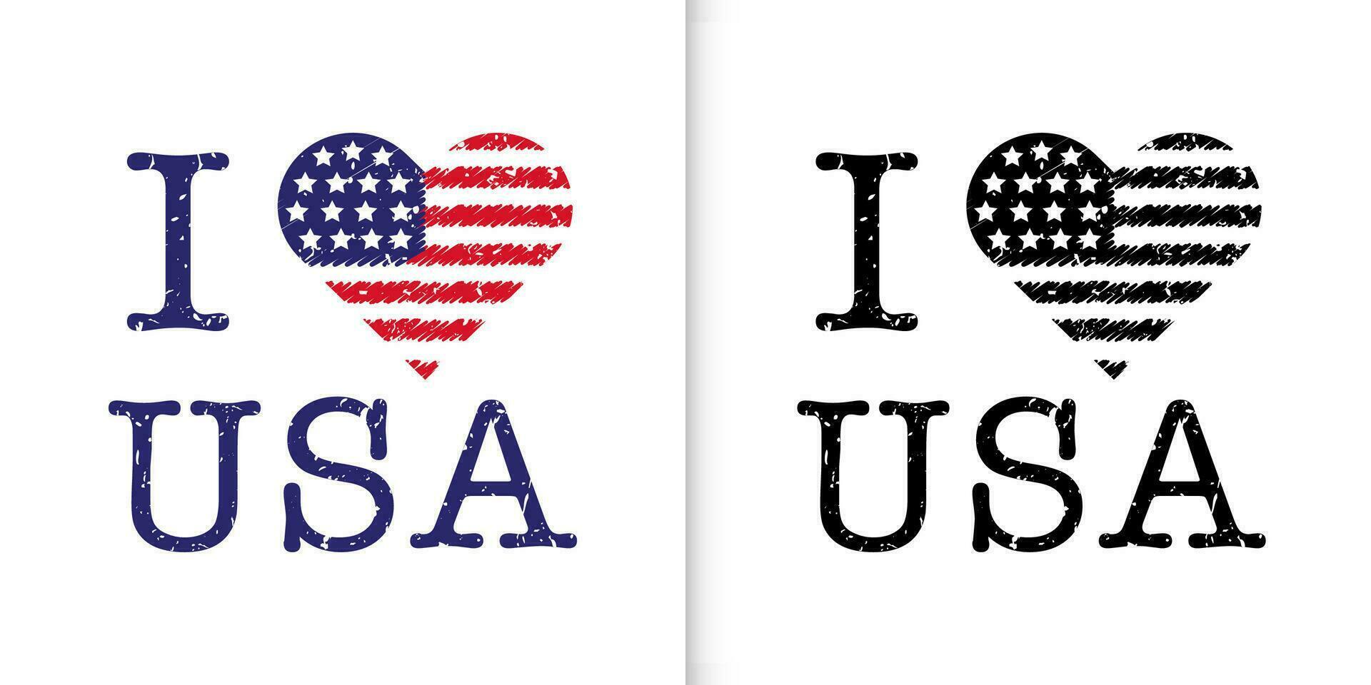 io amore unito stati illustrazione, americano bandiera vettore, Stati Uniti d'America bandiera, noi Prodotto adesivi, simboli di Stati Uniti d'America, nazionale indipendenza giorno 4 ° luglio distintivi. vettore