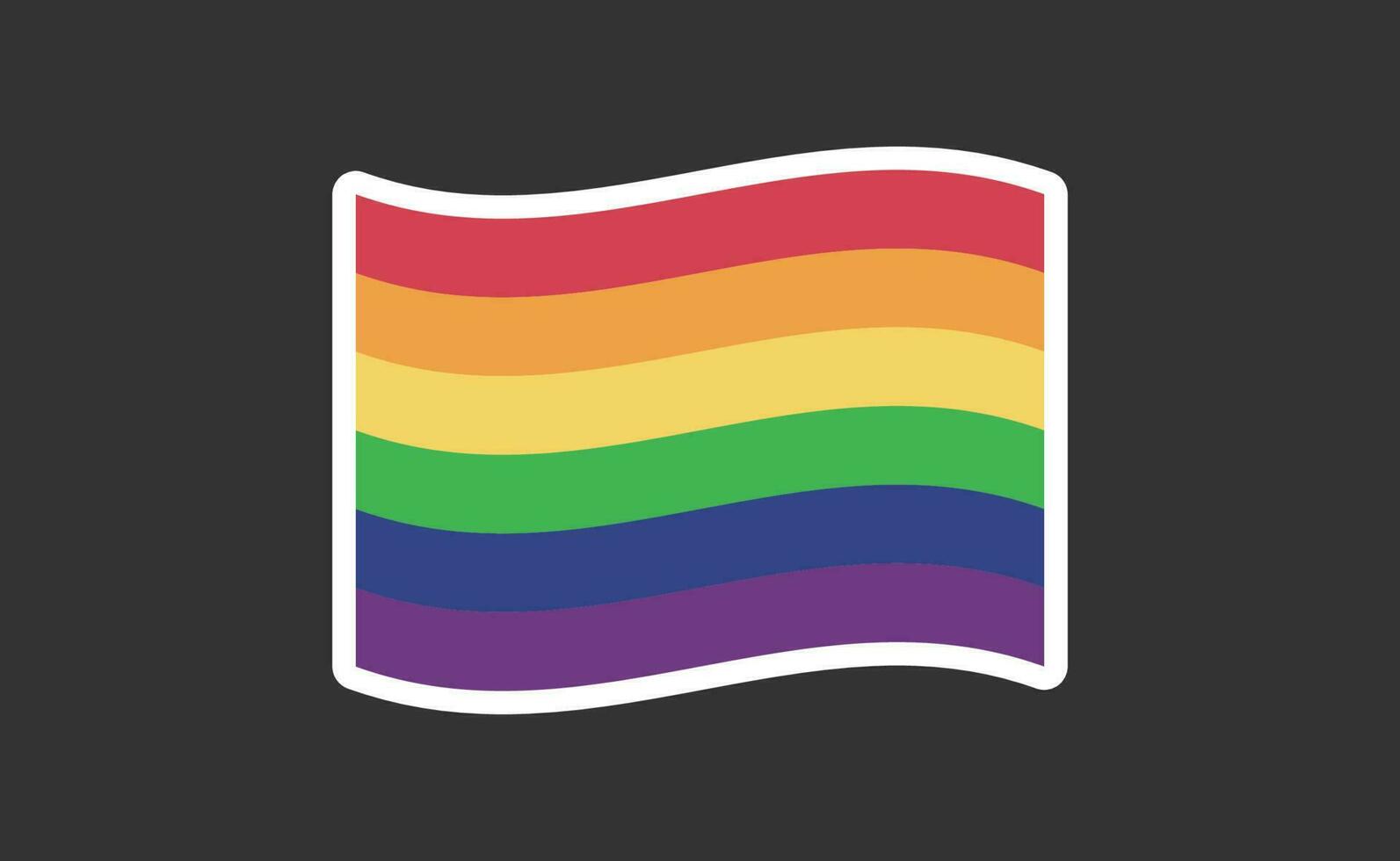 arcobaleno bandiera icona. orgoglio mese simbolo. diversità rappresentazione etichetta. vettore