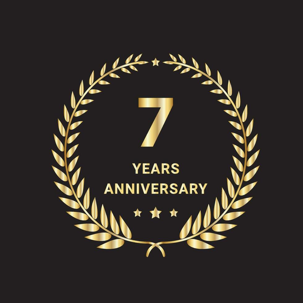 7 anno anniversario celebrazioni logo, vettore e grafico