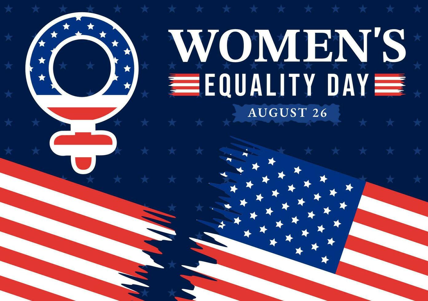 Da donna uguaglianza giorno nel unito stati vettore illustrazione su agosto 26 con donne giusto storia mese nel piatto cartone animato mano disegnato sfondo modelli