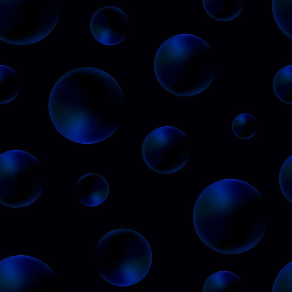 buio blu colorato perla senza soluzione di continuità modello, icona impostare, vivace maglia pendenza sfera vettore sfondo, astratto il giro forma tessuto Stampa, brillante gioiello gemma bicchiere bolle.