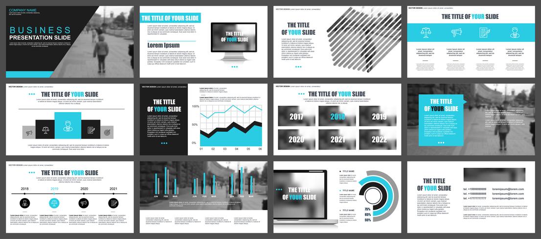 Business Infographic Powerpoint Modelli di diapositive vettore