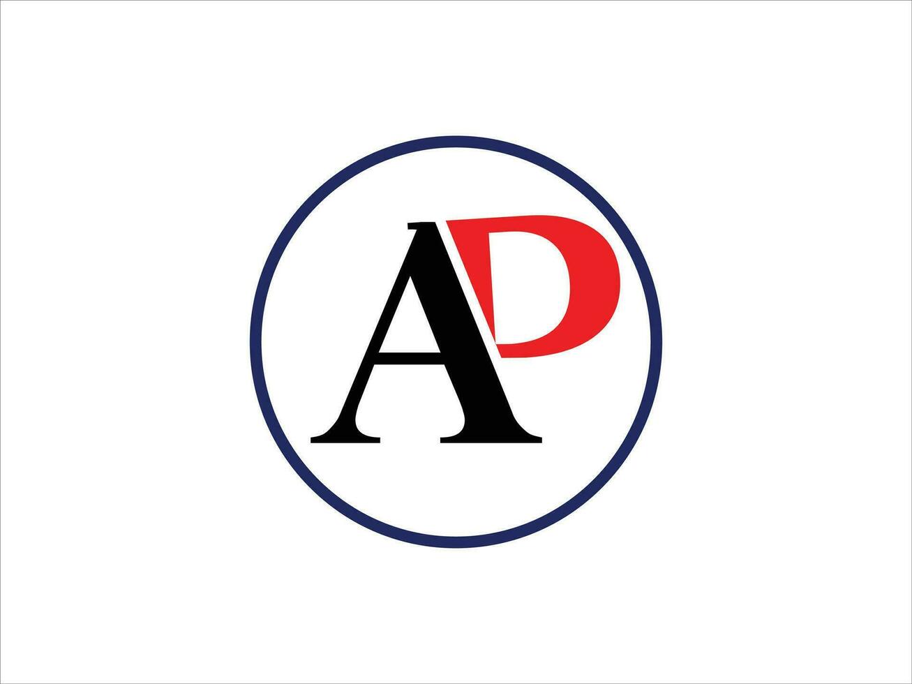 ap lettera logo vettore modello