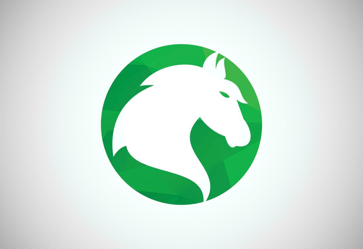 Basso poli e creativo cavallo testa logo design vettore design modello