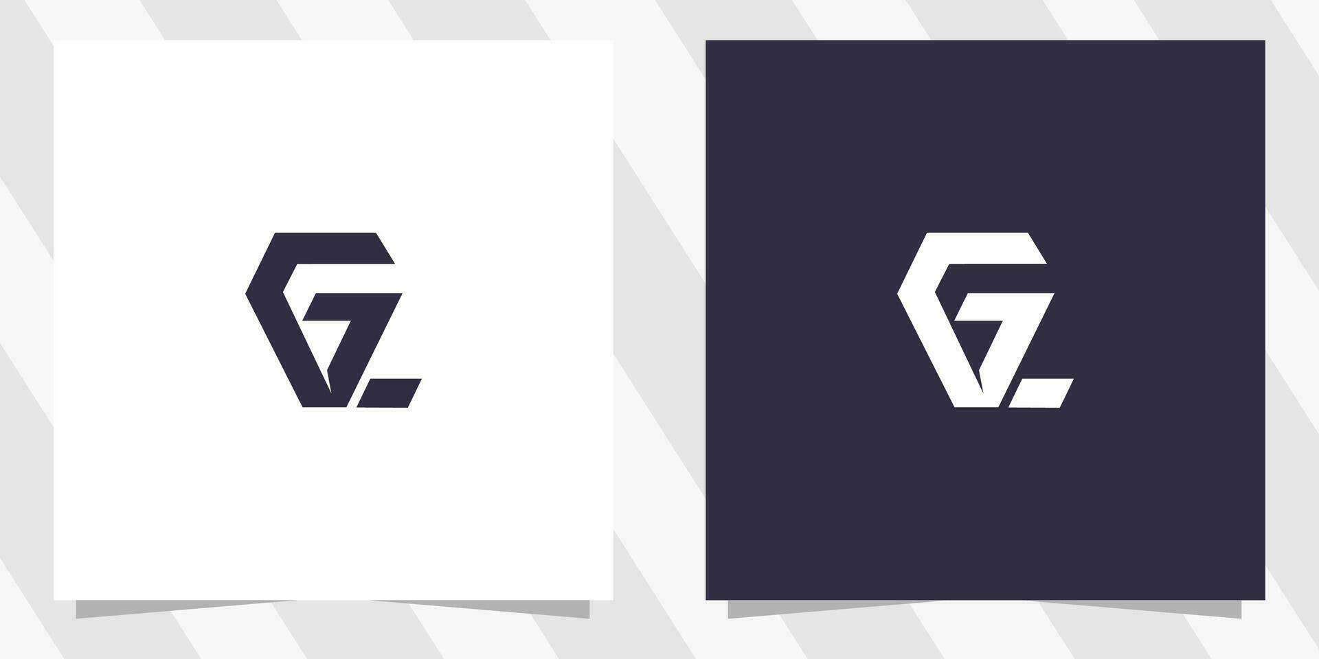 lettera gz zg logo design vettore