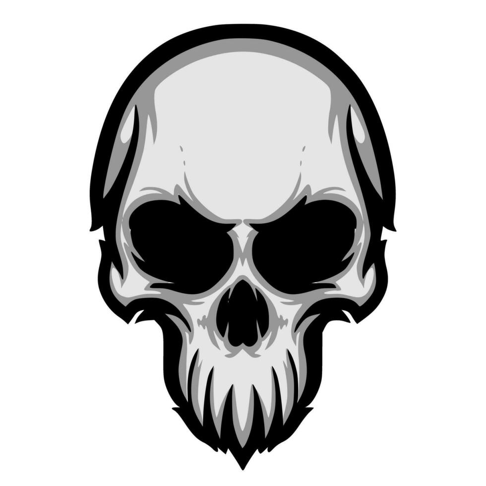 cranio illustrazione portafortuna logo arte vettore