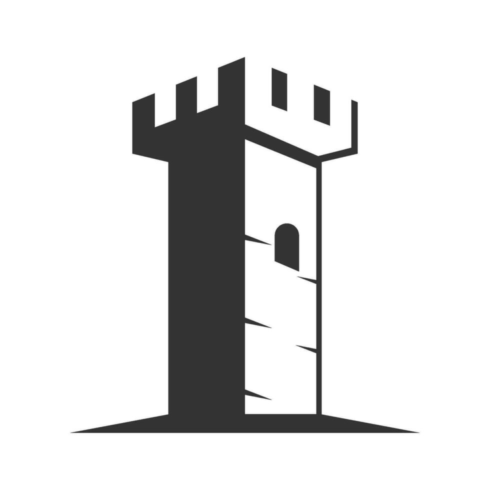 castello logo icona design vettore