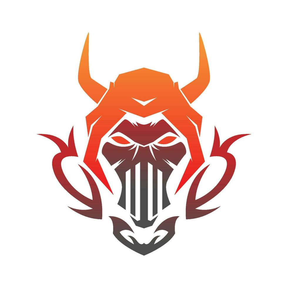 demone logo icona design vettore