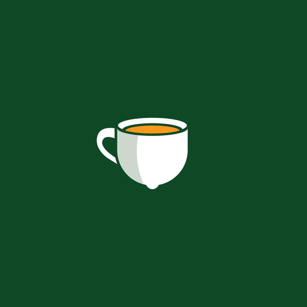 Limone tè logo design su isolato sfondo vettore