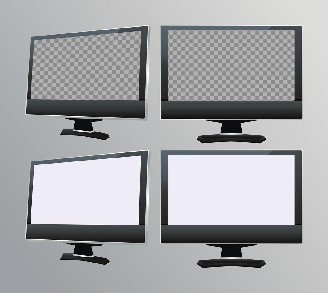 desktop computer monitor dispositivi digitali vettore