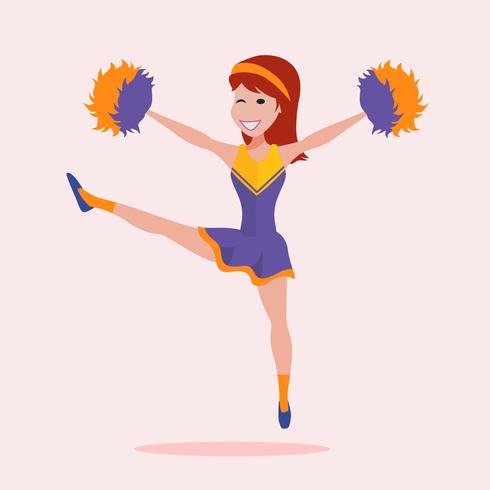 Cheerleader Donna vettore