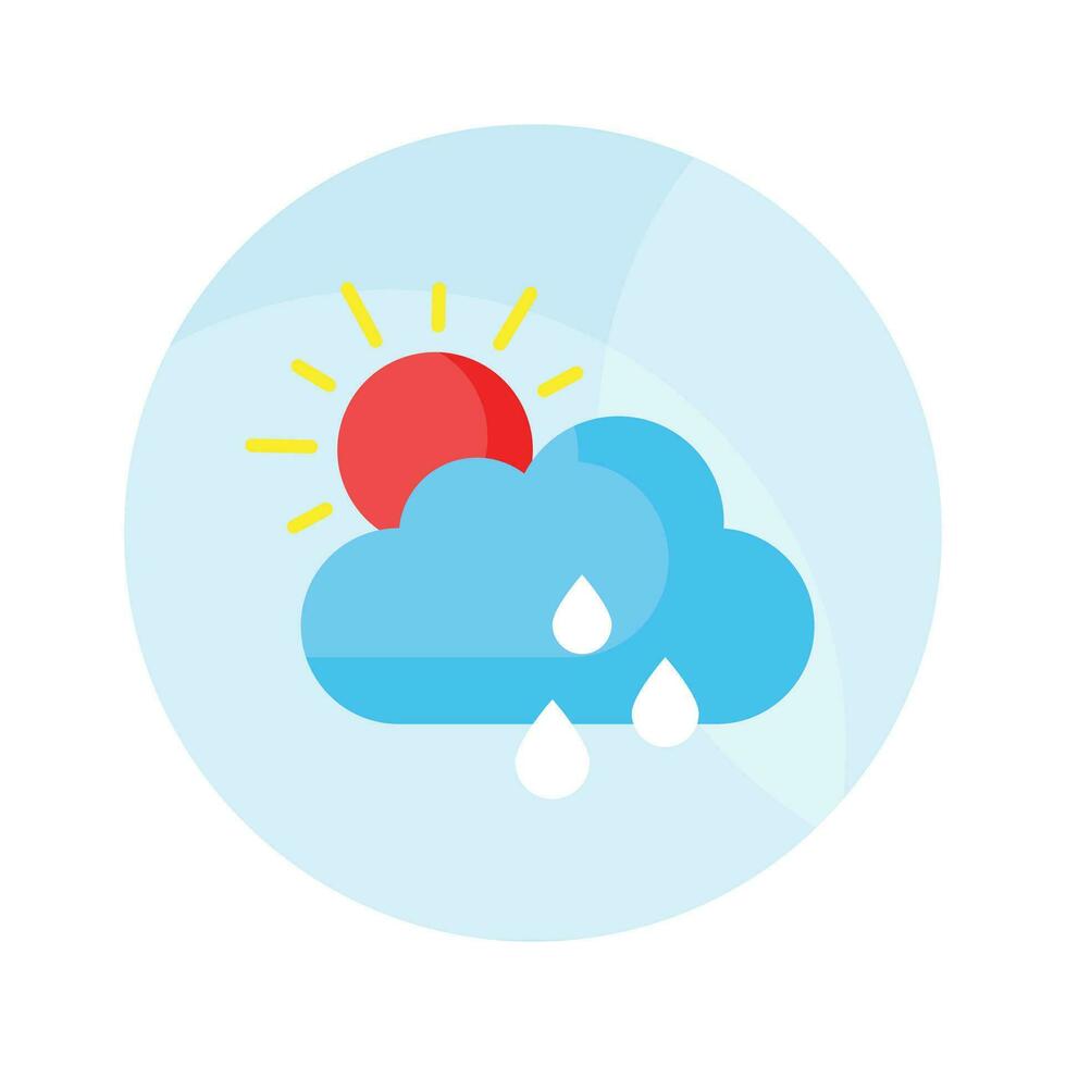 un modificabile icona di piovoso nube nel moderno stile, pronto per uso vettore