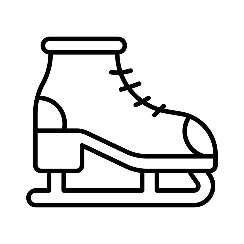 un modificabile icona di ghiaccio pattinando scarpa nel moderno stile, neve sciare stivale vettore