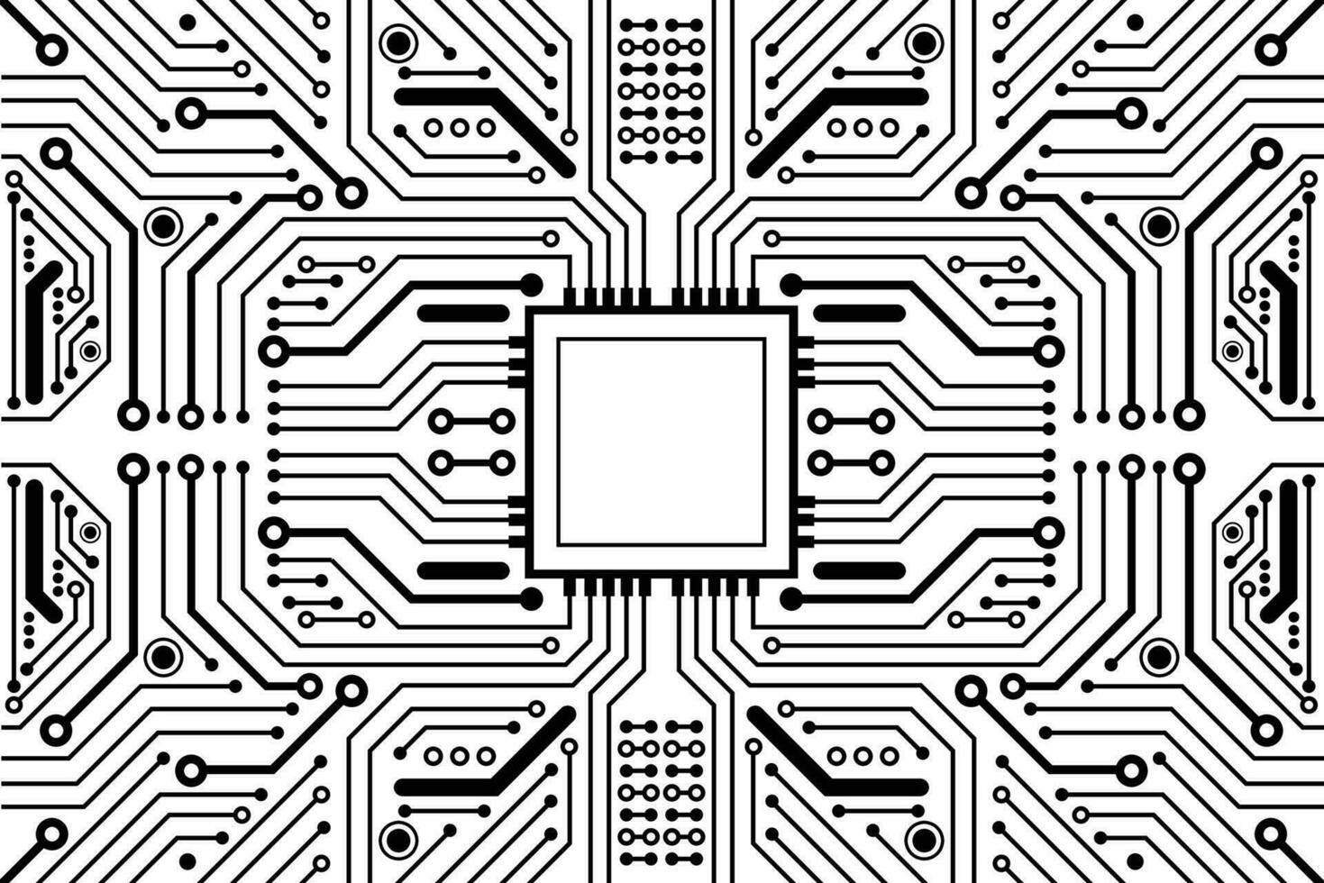 sfondo astratto con struttura del circuito di tecnologia. illustrazione della scheda madre elettronica. comunicazione e concetto di ingegneria. illustrazione vettoriale