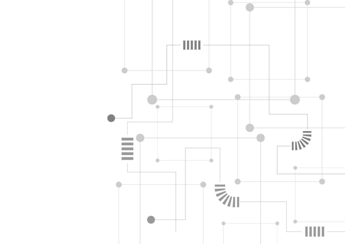 grigio astratto Tech circuito tavola disegno vettore